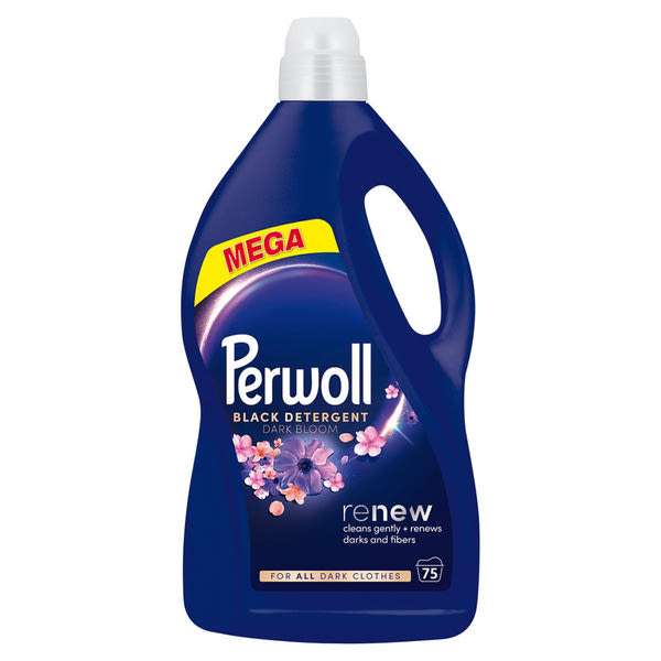 Perwoll Dark Bloom kímélő mosószer 75 mosás - 3750 ml