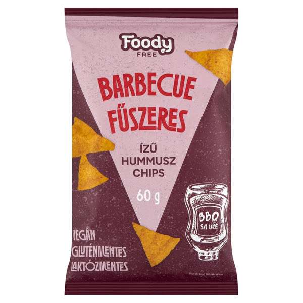 Foody hummusz chips barbecue ízesítéssel - 60 g