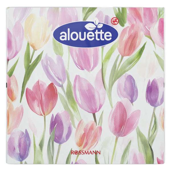 Alouette szalvéta tulipán mintával 33x33 cm - 20 db