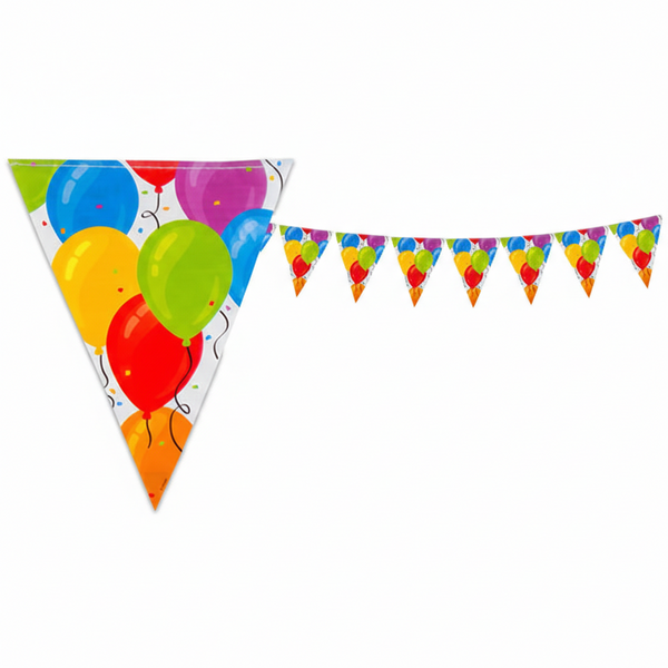 Funny műanyag zászló lufi mintával 360 cm - 1 db