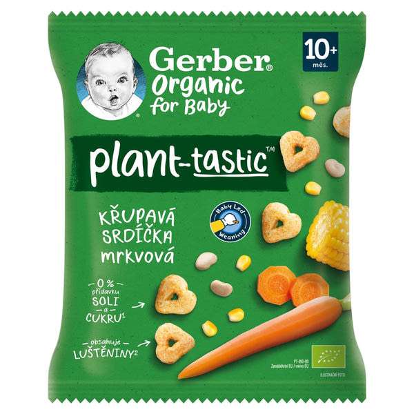 Gerber Organic sárgarépás gabonasnack 10 hónapos kortól - 28 g