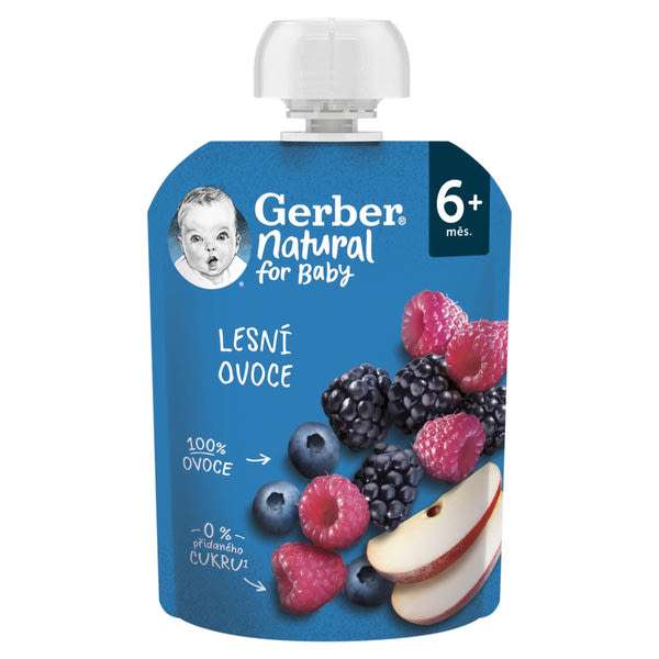 Gerber alma-erdei gyümölcs gyümölcspüré 6 hónapos kortól - 90 g