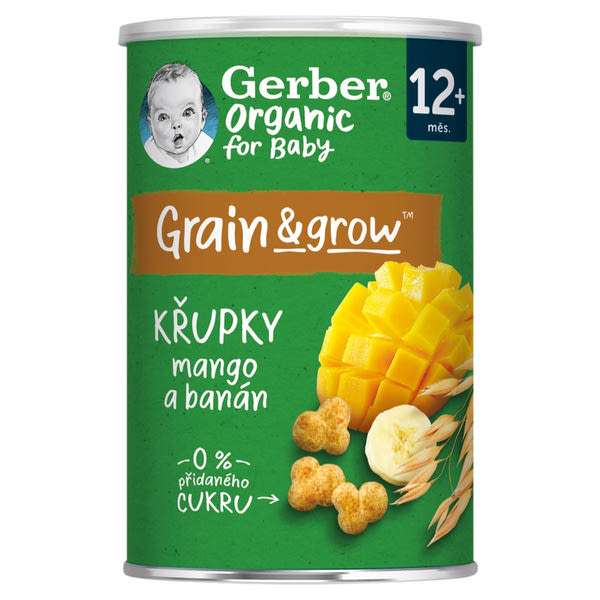 Gerber Organic gabonasnack mangó és banán ízesítéssel 12 hónapos kortól - 35 g