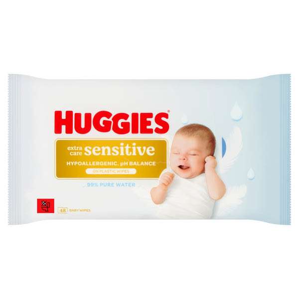 Huggies Extra Care Sensitive babatörlőkendő - 48 db