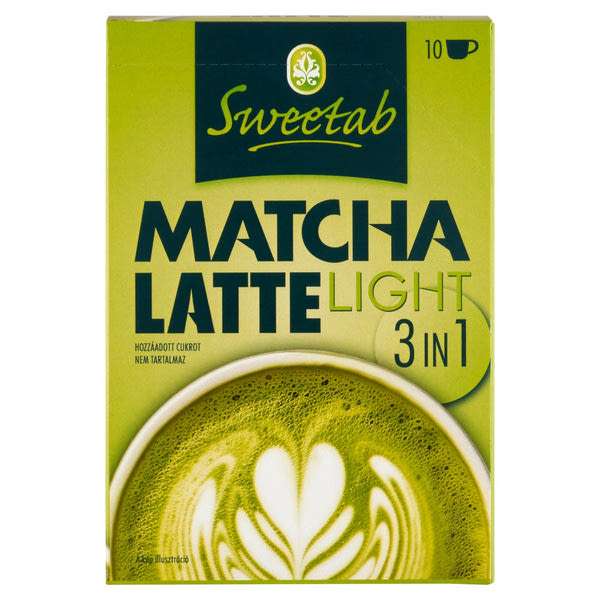 Sweetab 3in1 Matcha Latte Light zöldtea alapú italpor - 170 g