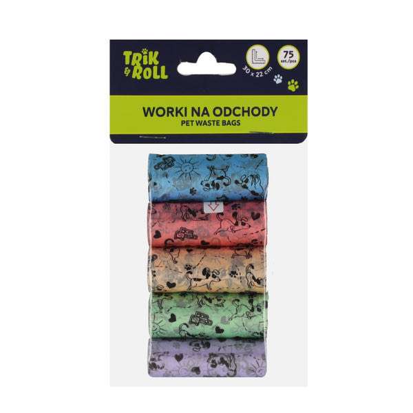 Trik&Roll kutyapiszokgyűjtő zacskó különböző mintával - 80 g