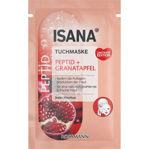 Isana Peptide&gránátalma fátyolmaszk - 1 db