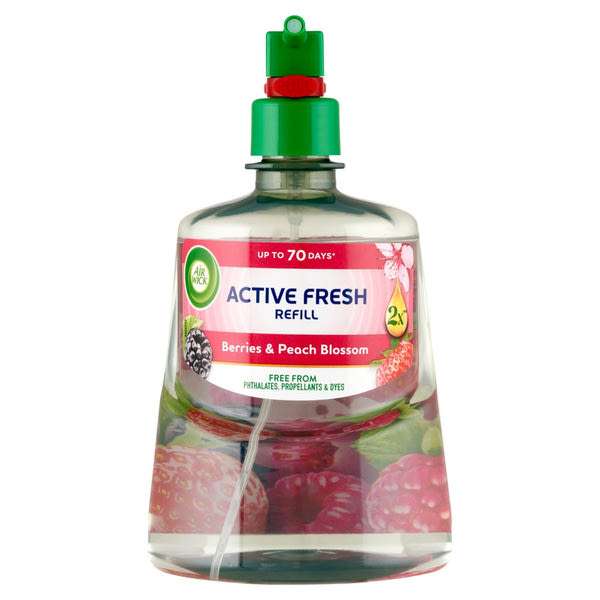 Air Wick Active Fresh Berries & Peach Blossom automata légfrissítő utántöltő - 228 ml