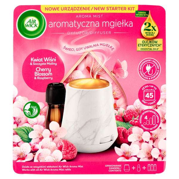 Air Wick Cherry Blossom & Raspberry aroma diffúzor készülék és utántöltő - 20 ml