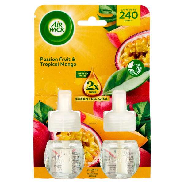 Air Wick Passion Fruit & Tropical Mango elektromos légfrissítő utántöltő duó 2x19 ml - 38 ml