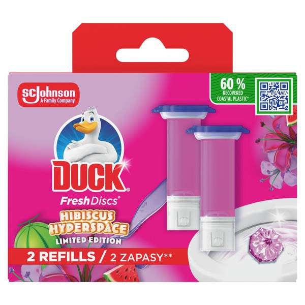 Duck Hibiscus Hyperspace WC-öblítő korong utántöltő 2x36 ml - 72 ml