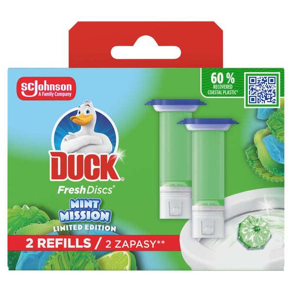 Duck Mint Mission WC-öblítő korong utántöltő 2x36 ml - 72 ml