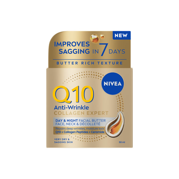 Nivea Q10 Collagen Expert nappali és éjszakai tápláló arcvaj - 50 ml