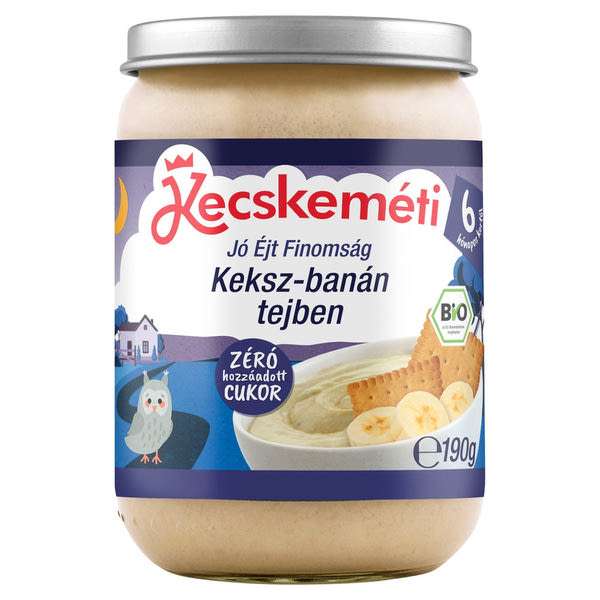 Kecskeméti Bio tejbegríz banánnal és keksszel 6 hónapos kortól - 190 g