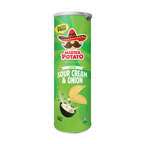 Mister Potato hagymás tejfölös ízű sós chips - 160 g