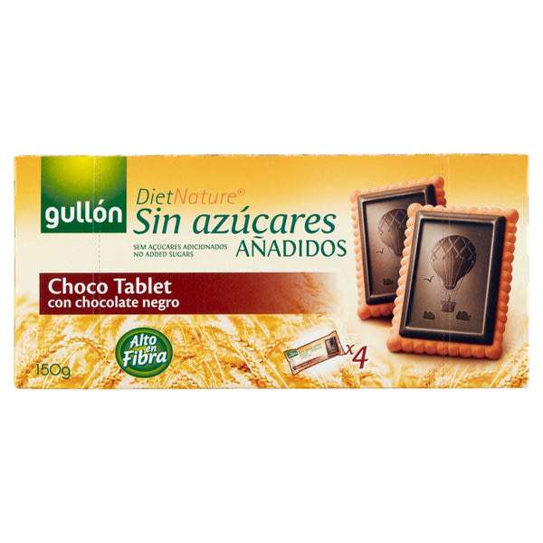 Gullon Choco Tablet keksz étcsokoládéval - 150 g