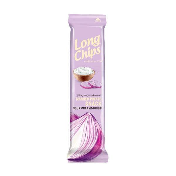 Long Chips snack tejfölős-hagymás ízesítéssel - 75 g