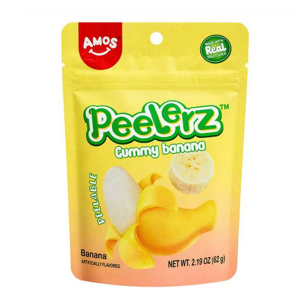 Amos Peelerz hámozható banán ízű gumicukor - 85 g
