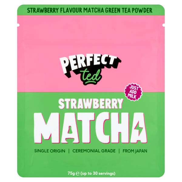 PerfecTed matcha italpor eper ízesítéssel - 75 g