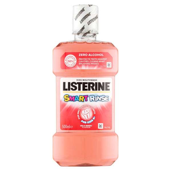 Listerine Smart Rinse Mild Berry szájvíz gyermekeknek fluroiddal - 500 ml