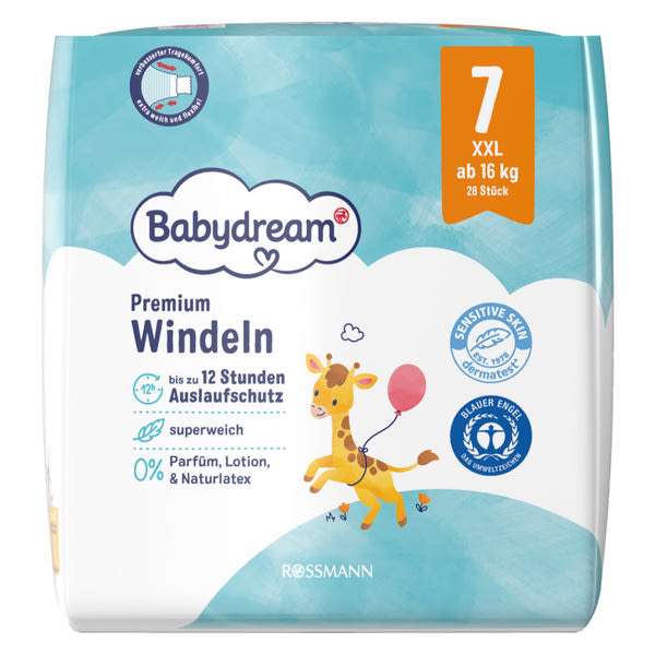Babydream XXL+ nadrágpelenka 7-es méret, 16 kg+ - 28 db