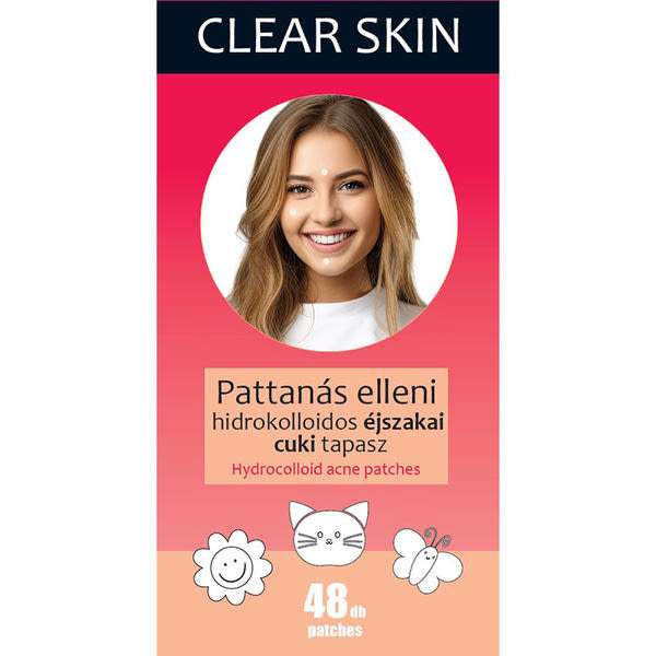 Clear Skin pattanástapasz cuki figurákkal - 48 db