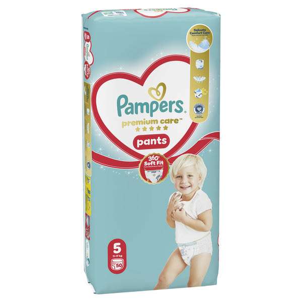 Pampers Premium Care Pants bugyipelenka 5-ös méret, 11-17 kg - 50 db