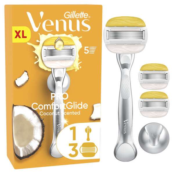 Gillette Venus Pro ComfortGlide Coco női borotvakészülék 3 db betéttel 5 pengés - 1 db