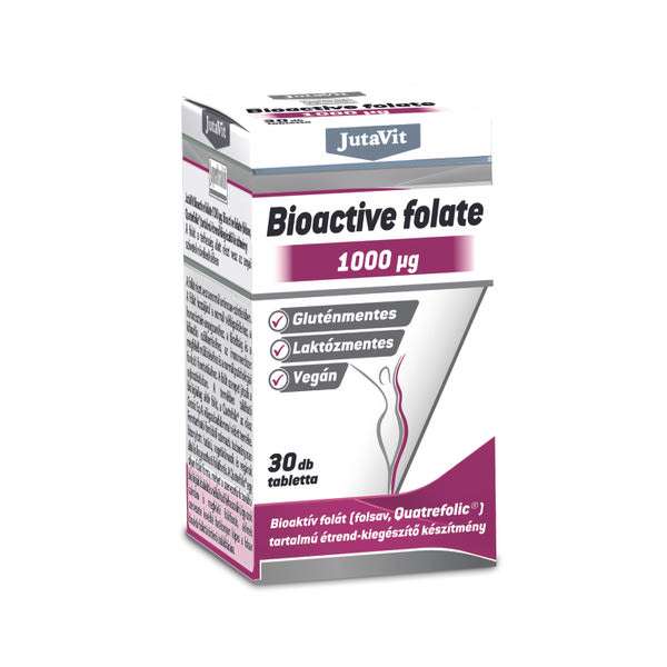 JutaVit Bioaktív Folát 1000 µg étrend-kiegészítő tabletta - 30 db
