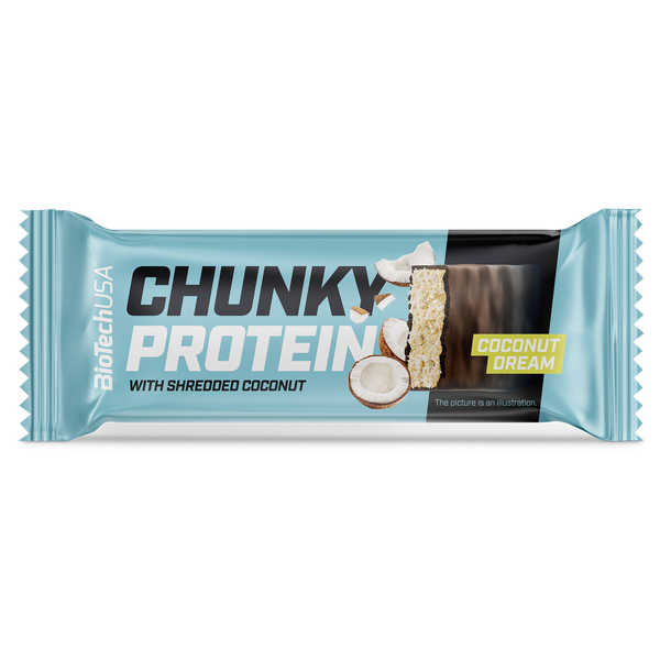 BioTechUSA Chunky Protein Coconut Dream fehérjeszelet - 50 g