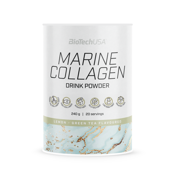 BioTechUSA Marine Collagen italpor citromos zöld tea ízben - 240 g