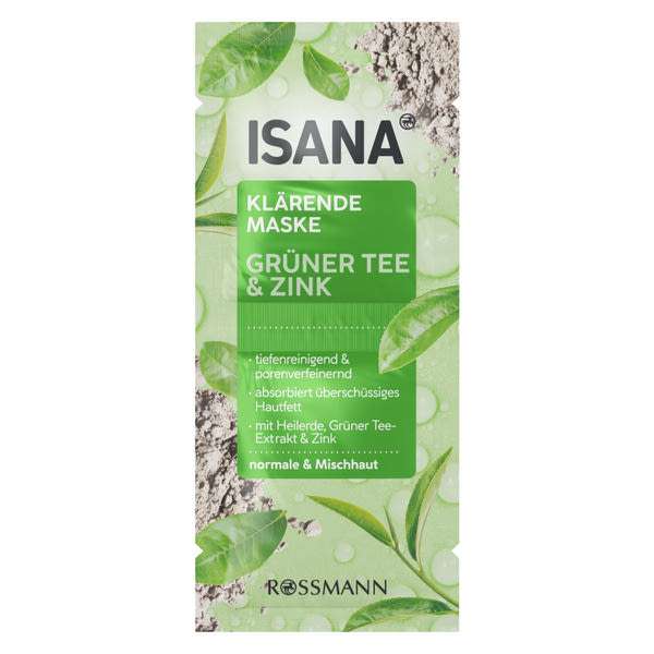 Isana tisztító maszk zöld teával és cinkkel - 16 ml