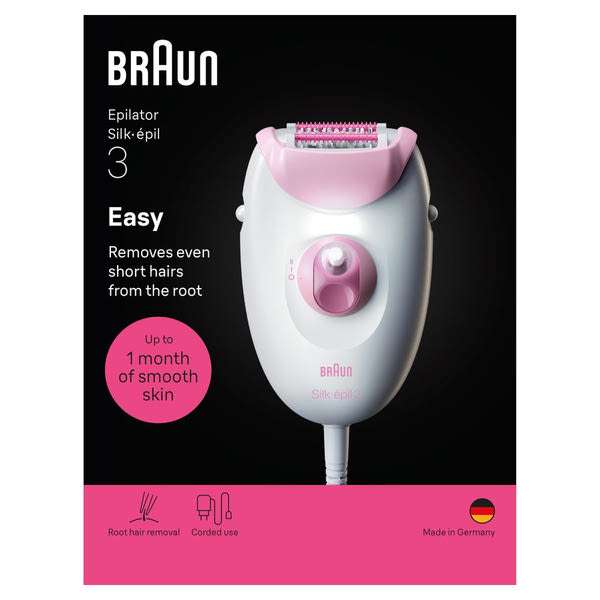 Braun Silk·épil 3 vezetékes epilátor /rózsaszín - 1 db
