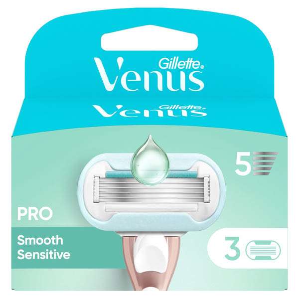 Gillette Venus Pro Smooth Sensitive női borotvabetét érzékeny bőrre 5 pengés - 3 db