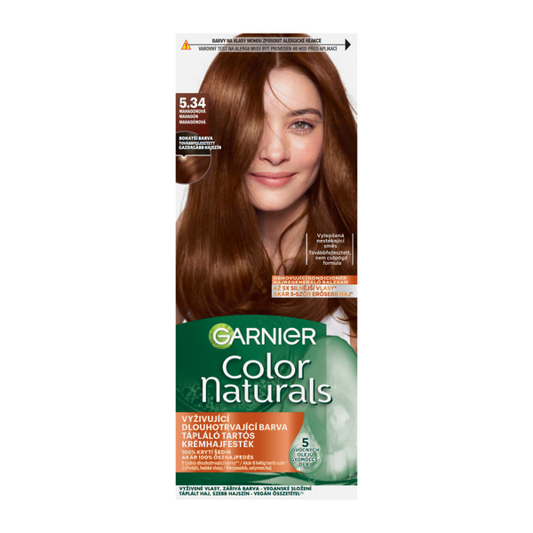 Garnier Color Naturals tápláló tartós krémhajfesték /5.34 Mahagón - 1 db