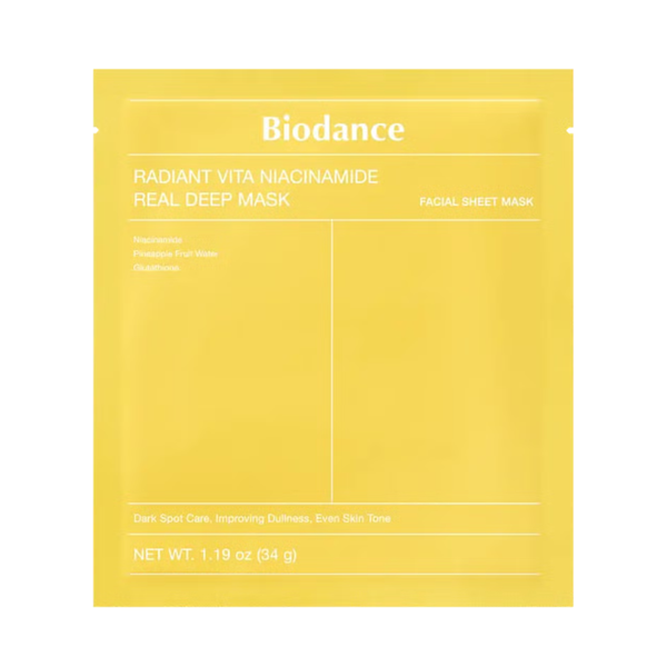Biodance mélyhidratáló, bőrszínkiegyenlítő gélmaszk niacinamiddal - 34 g