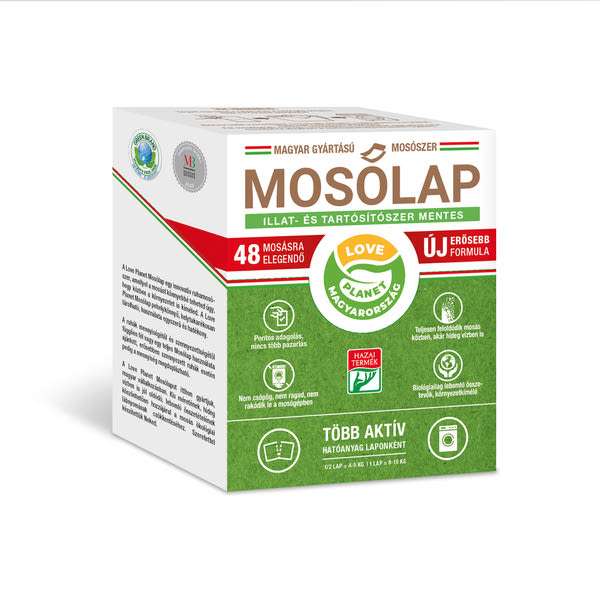 Love Planet mosólap illat- és tartósítószer mentes, 48 mosás - 24 db