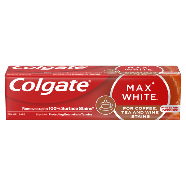 Colgate Max White For Coffee, Tea & Wine fogfehérítő fogkrém - 75 ml