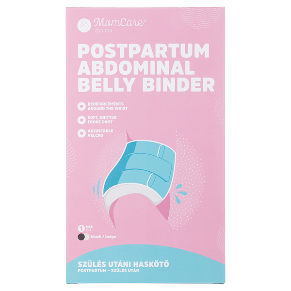 MomCare szülés utáni haskötő L-es méret /fekete - 1 db