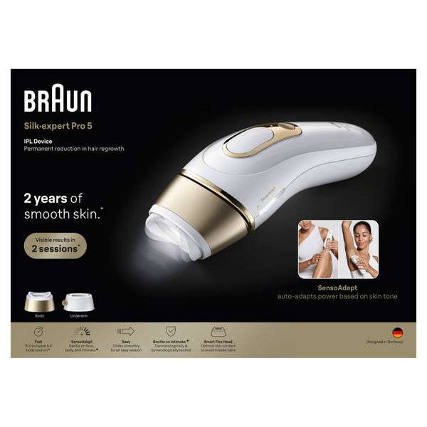 Braun IPL Silk-expert Pro 5 szőrtelenítő készülék PL5210 /gold - 1 db