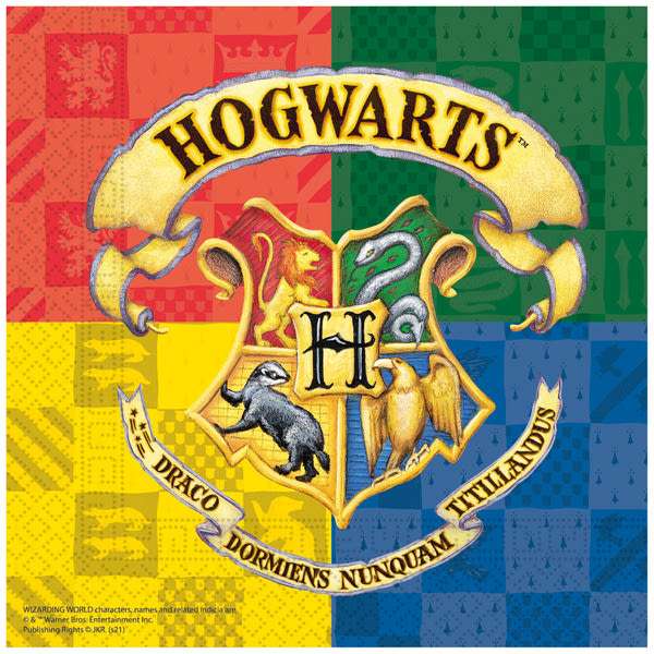 Harry Potter Hogwarts Houses szalvéta 20 db 33x33 cm - 1 db