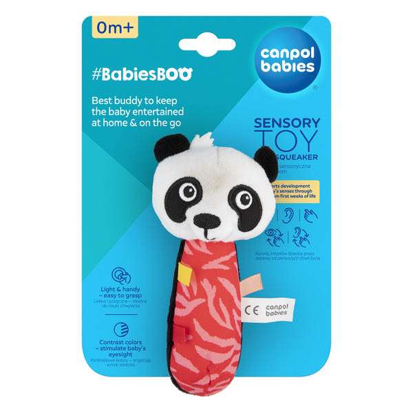 Canpol babies BabiesBoo panda szenzoros sípoló játék - 1 db