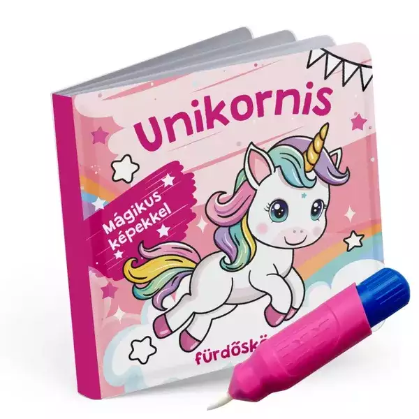 Unikornis fürdőskönyv színváltós, mágikus képekkel - 1 db