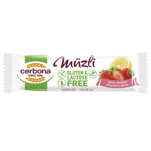 Cerbona gluténmentes epres-citromos müzliszelet - 35 g