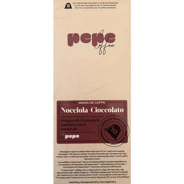 Pepe Nocciola Nespresso kávékapszula mogyorós csoki ízesítéssel - 10 db