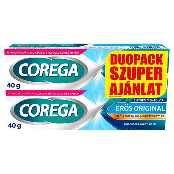 Corega erős műfogsorrögzítő 2x40g - 80 g