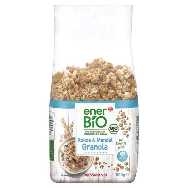 enerBiO granola kókusszal és mandulával - 500 g