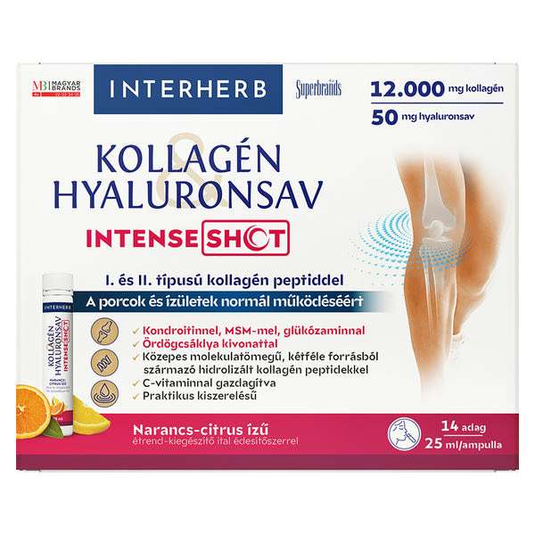 Interherb Kollagen & Hyaluron Shot Intense étrend-kiegészítő - 448 g