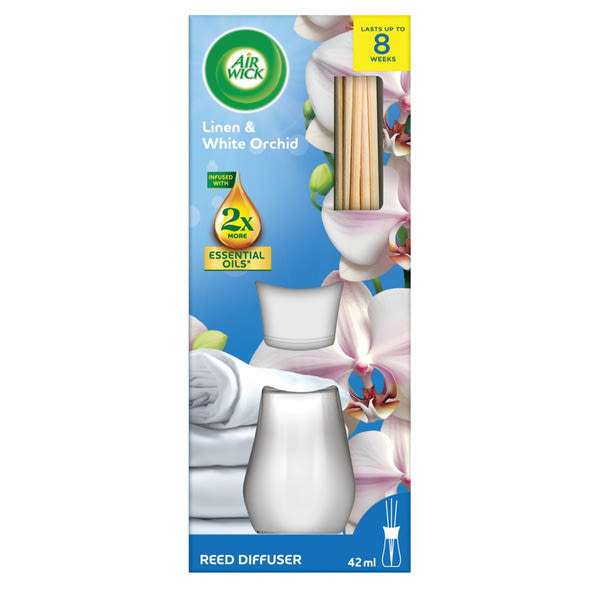 Air Wick Linen & White Orchid pálcás illatosító - 42 ml