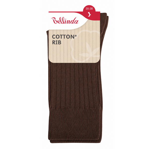 Bellinda Cotton Rib női zokni /barna 35-38 - 1 db